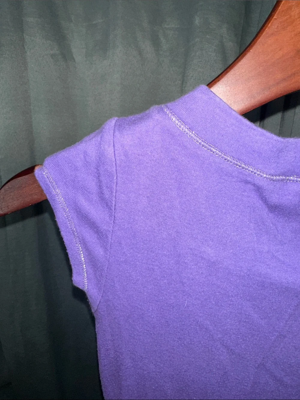 🎉Justice Purple Cap Sleeve Tank with Rhinestone V-Neck A331